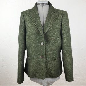 Santorelli Hunter Green Woven “Erika” Blazer-10